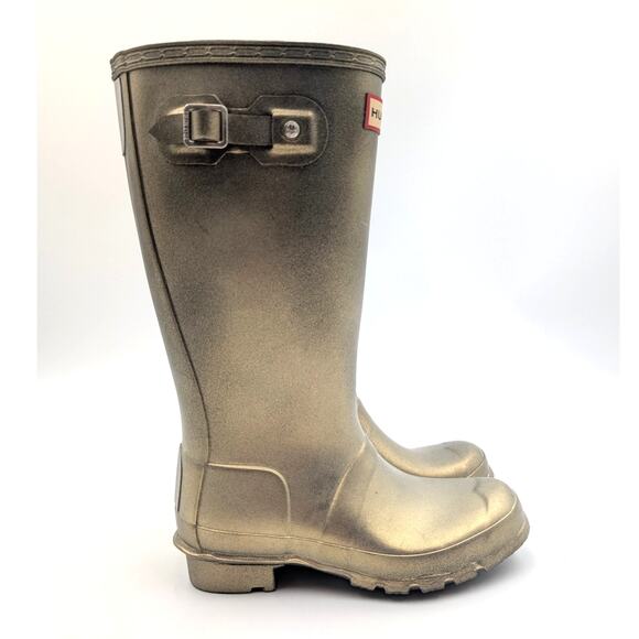 Hunter Kids Gold Boots - Picture 3 of 9
